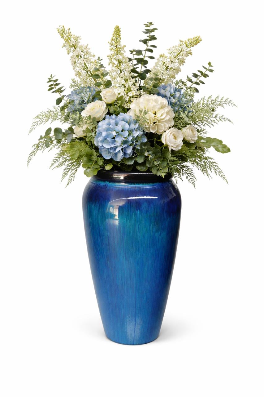 Vaso Angola azul com pintura automotiva