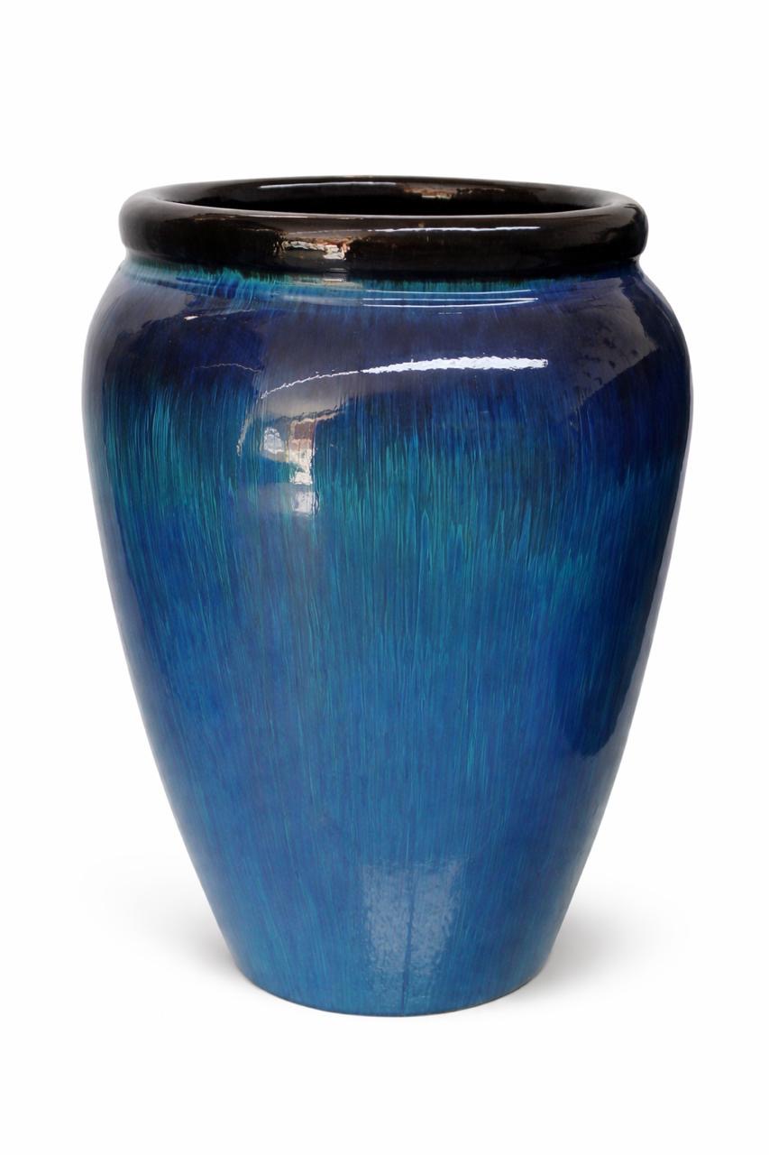 Vaso Angola azul com pintura automotiva
