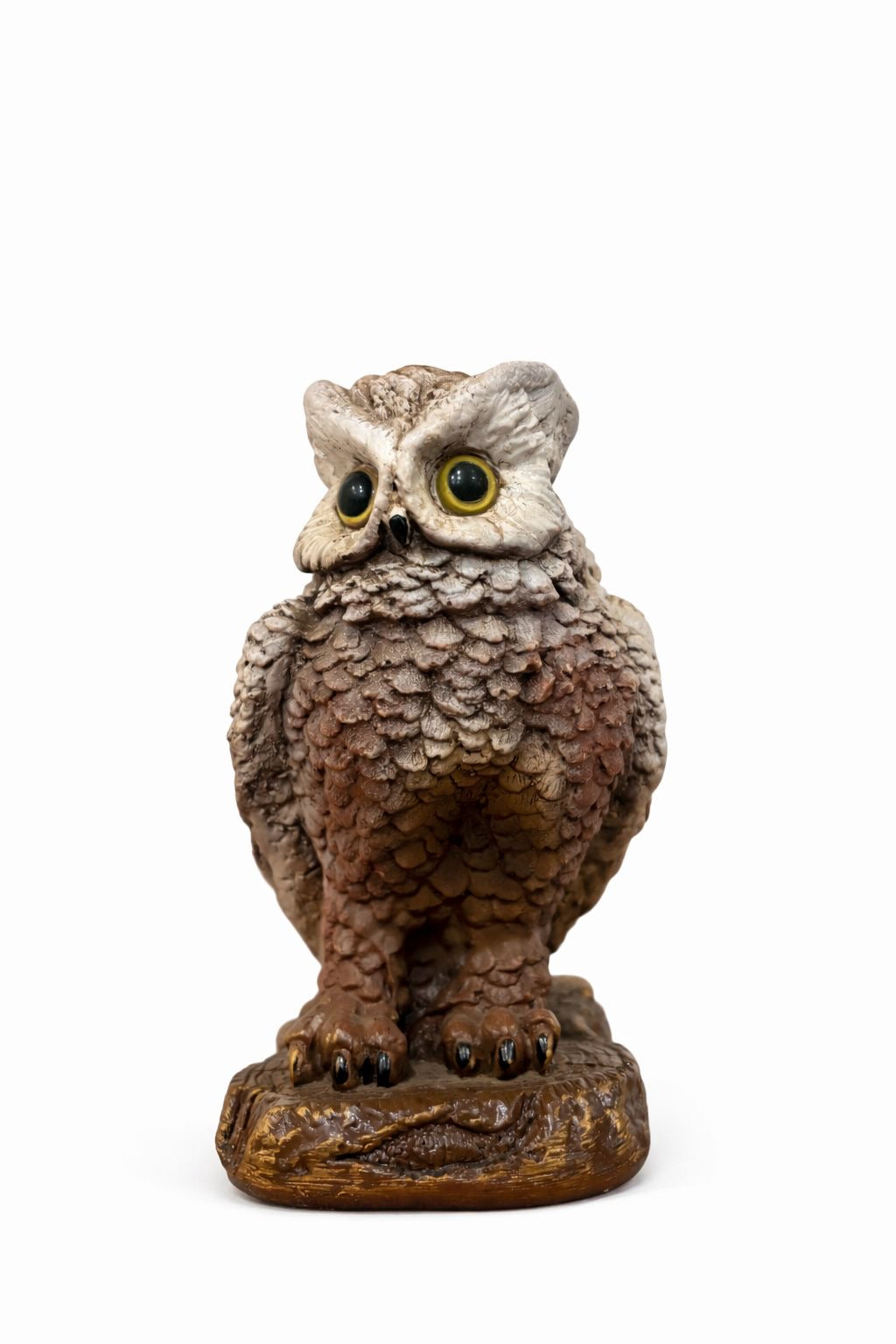 Escultura Decorativa Coruja Realista – Charme Natural e Aconchego