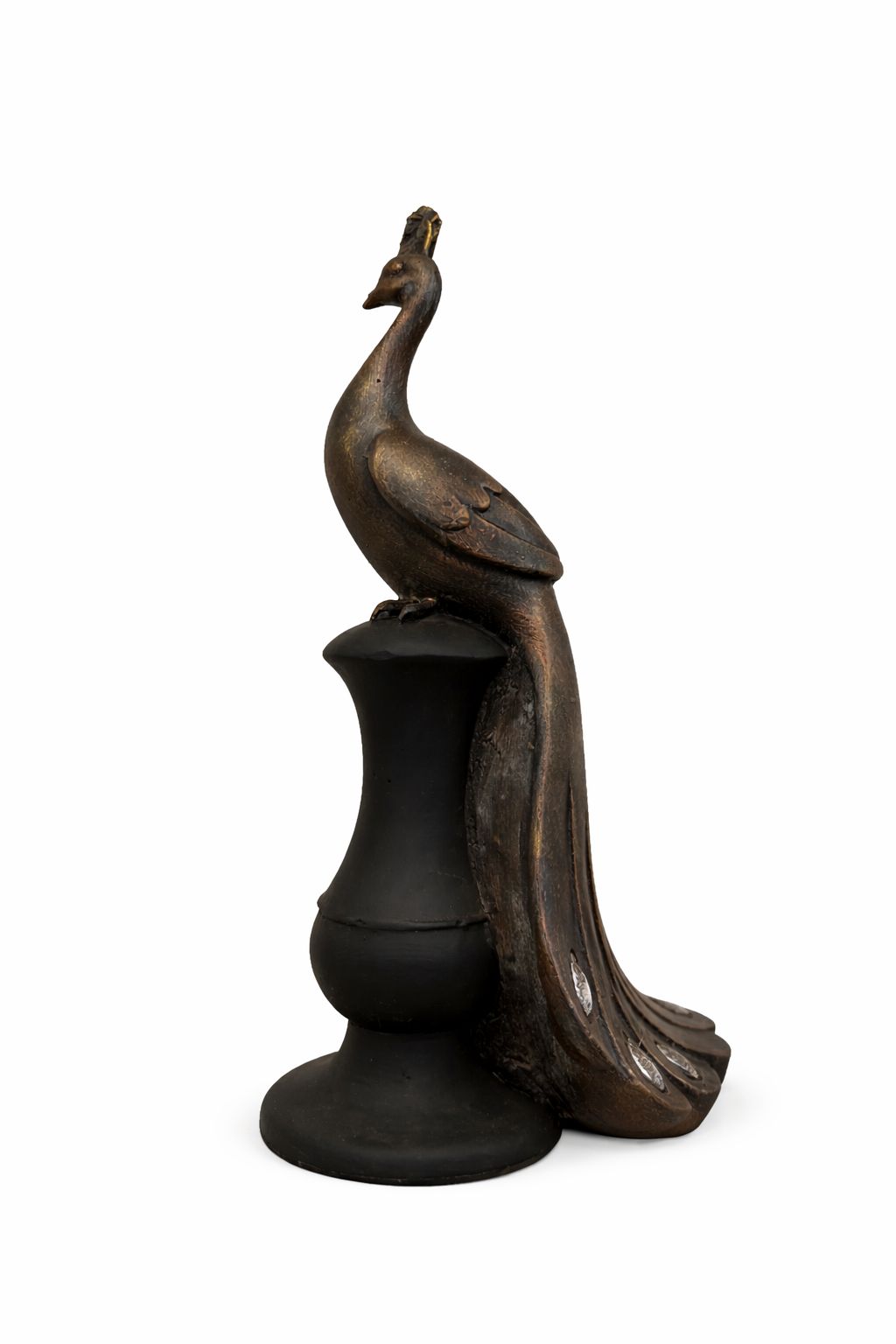 Escultura Decorativa Pavão Elegance – Sofisticação Atemporal