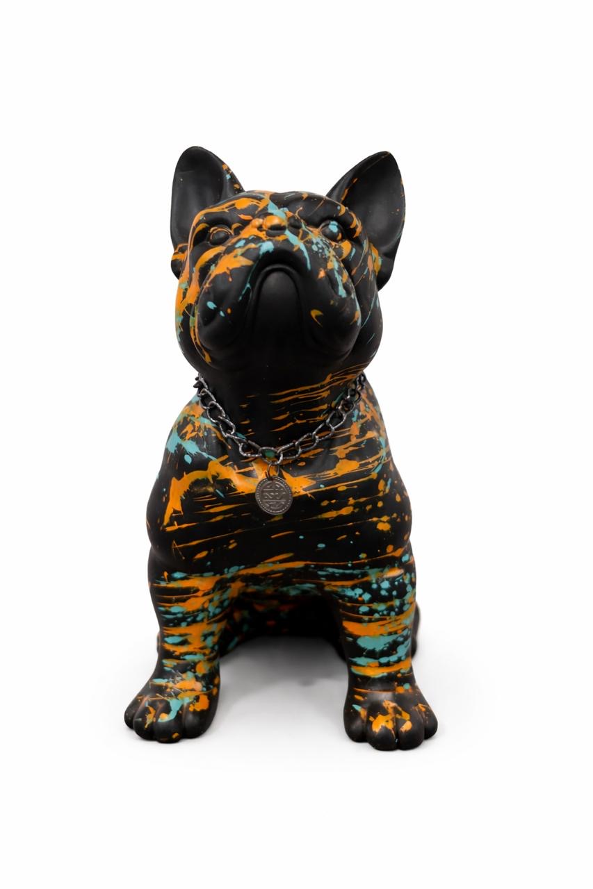 Escultura Decorativa Bulldog Artístico – Estilo Moderno Retrô