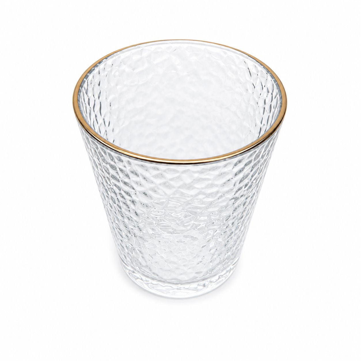 Conjunto Elegance Gold de Copos Texturizados em Vidro - 6 Peças
