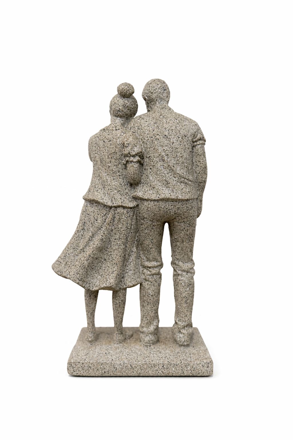 Escultura Casal Abraçado em Cerâmica – Decoração Romântica e Elegante
