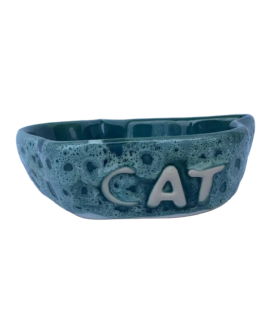 Prato em Formato de Gatinho Cerâmica Verde