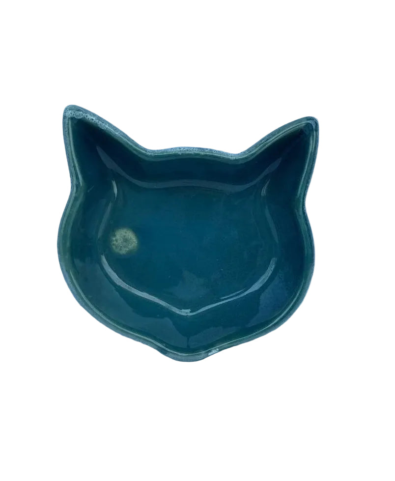 Prato em Formato de Gatinho Cerâmica Verde