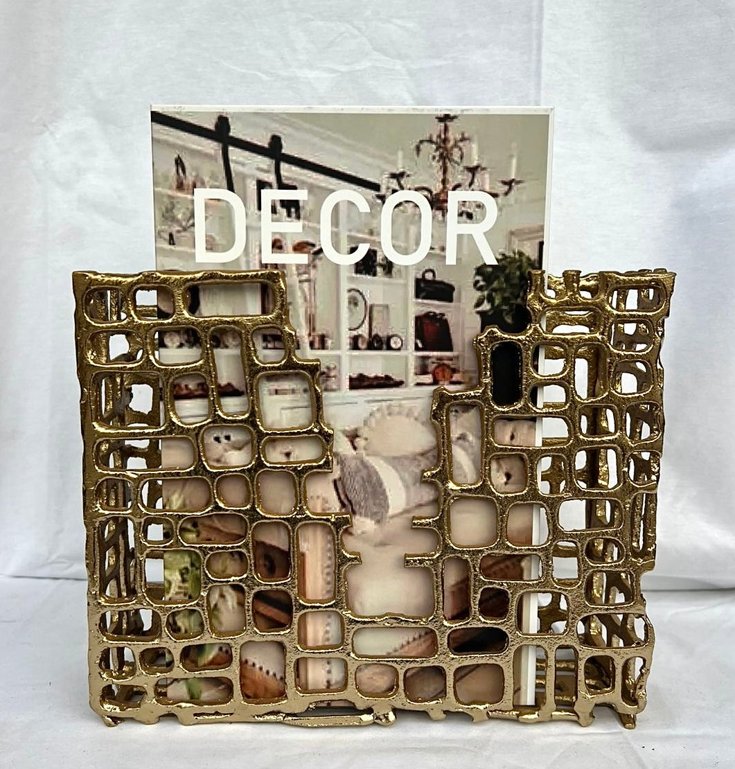 Porta Livro Decorativo Dourado