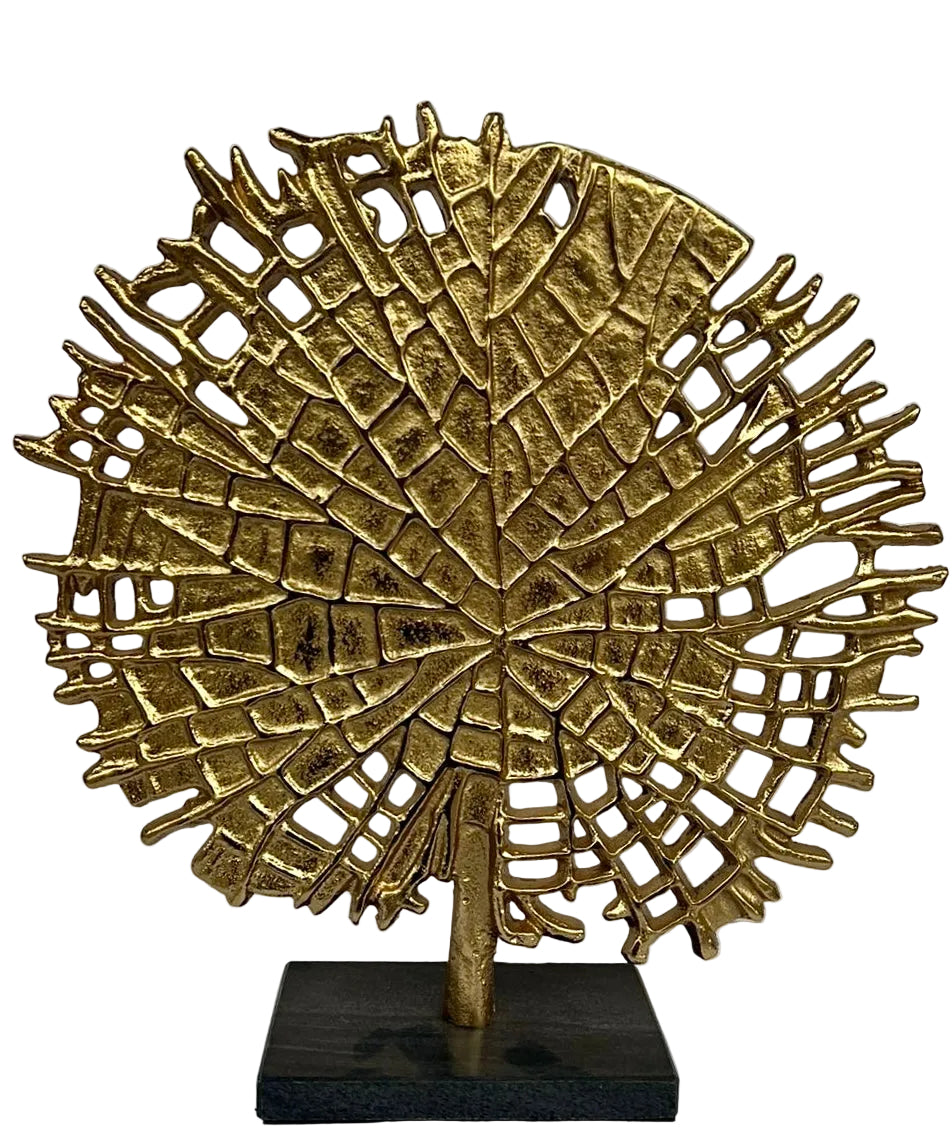 Escultura Árvore Decorativa Dourada