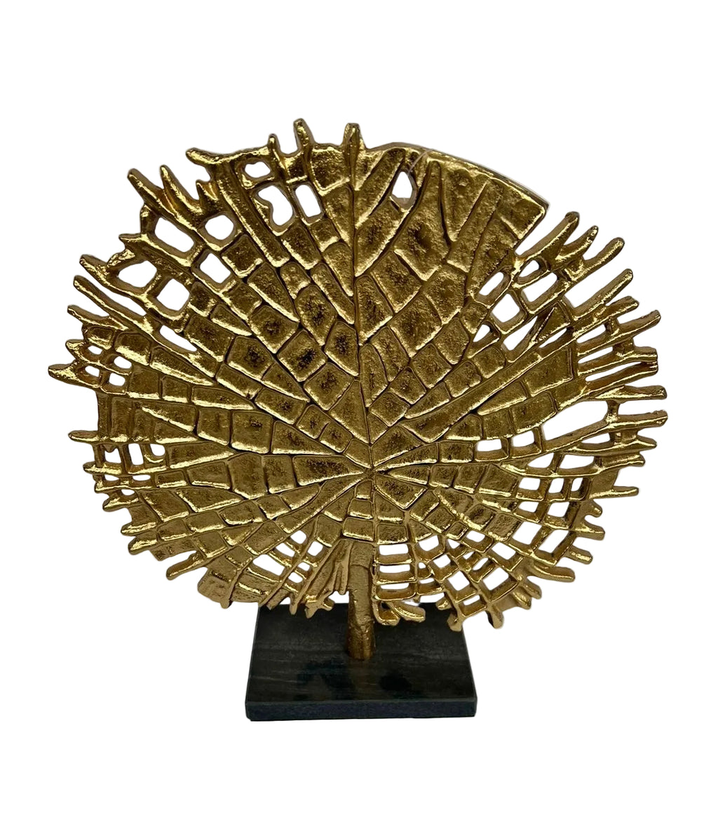 Escultura Árvore Decorativa Dourada