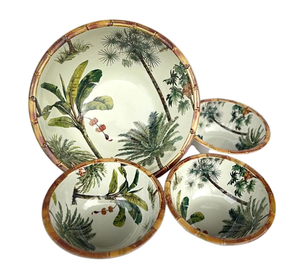 Conjunto Bowls Melamina Borda Bambu