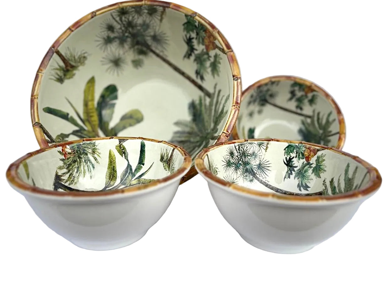 Conjunto Bowls Melamina Borda Bambu