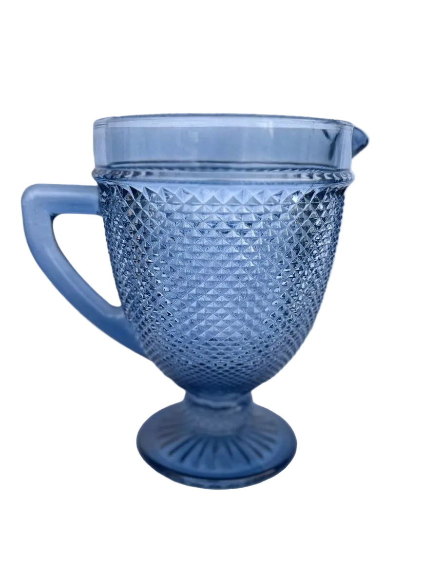 Jarra de Vidro Bico de Jaca Azul 1L