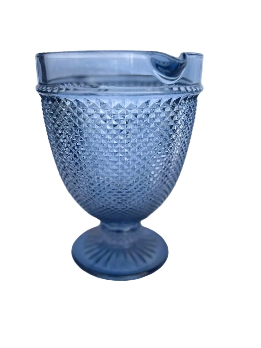 Jarra de Vidro Bico de Jaca Azul 1L