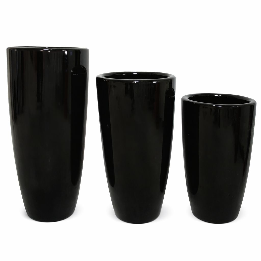 Vaso pilão preto com pintura automotiva