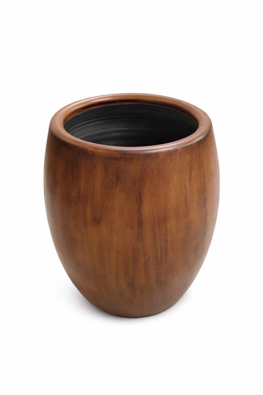 Vaso oval amadeirado com pintura automotiva