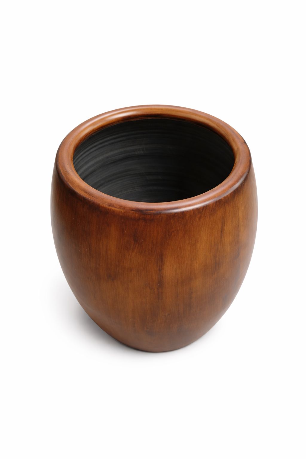 Vaso oval amadeirado com pintura automotiva