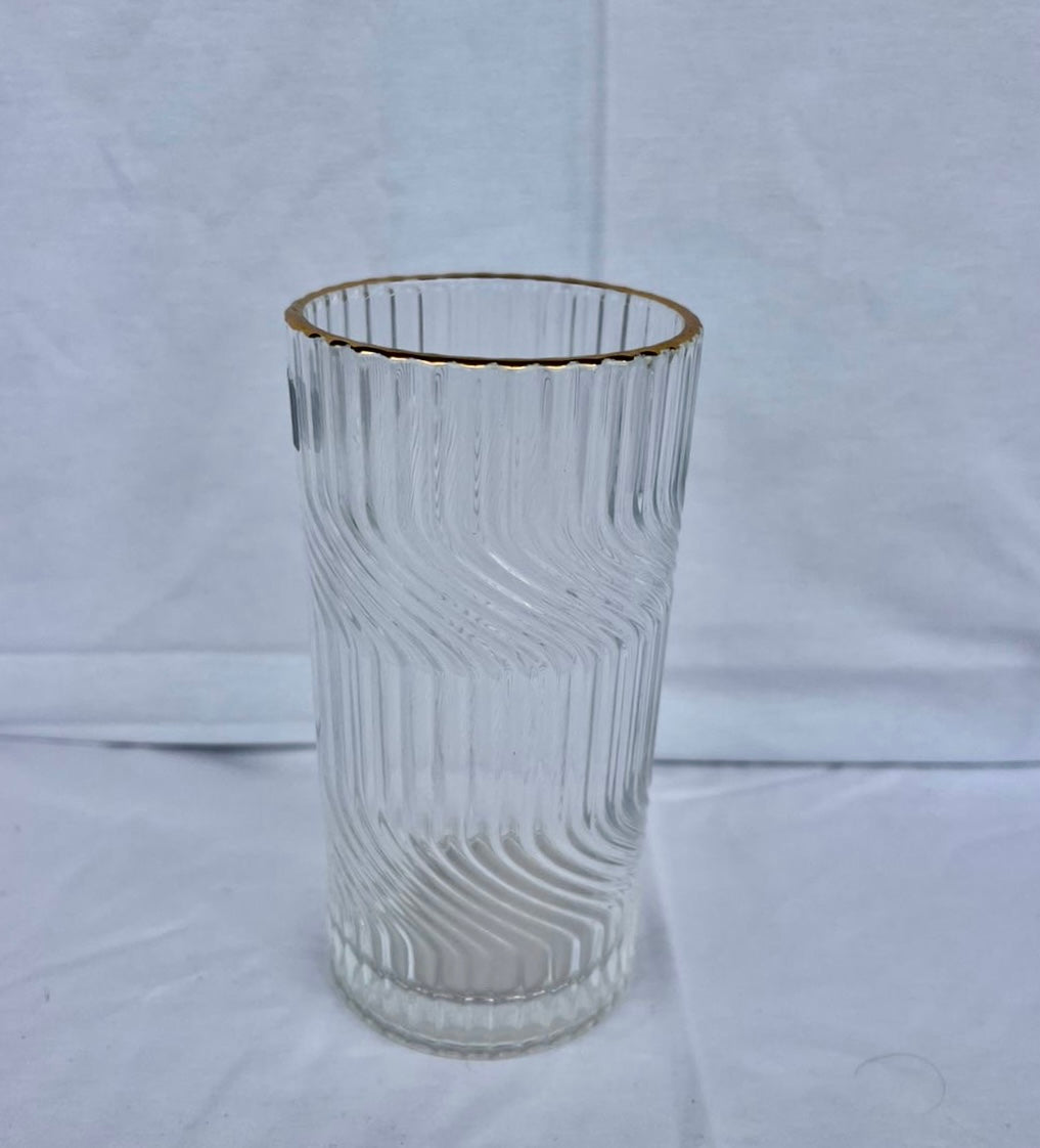 Jogo 6 Copos Duna Borda Dourada 370ML