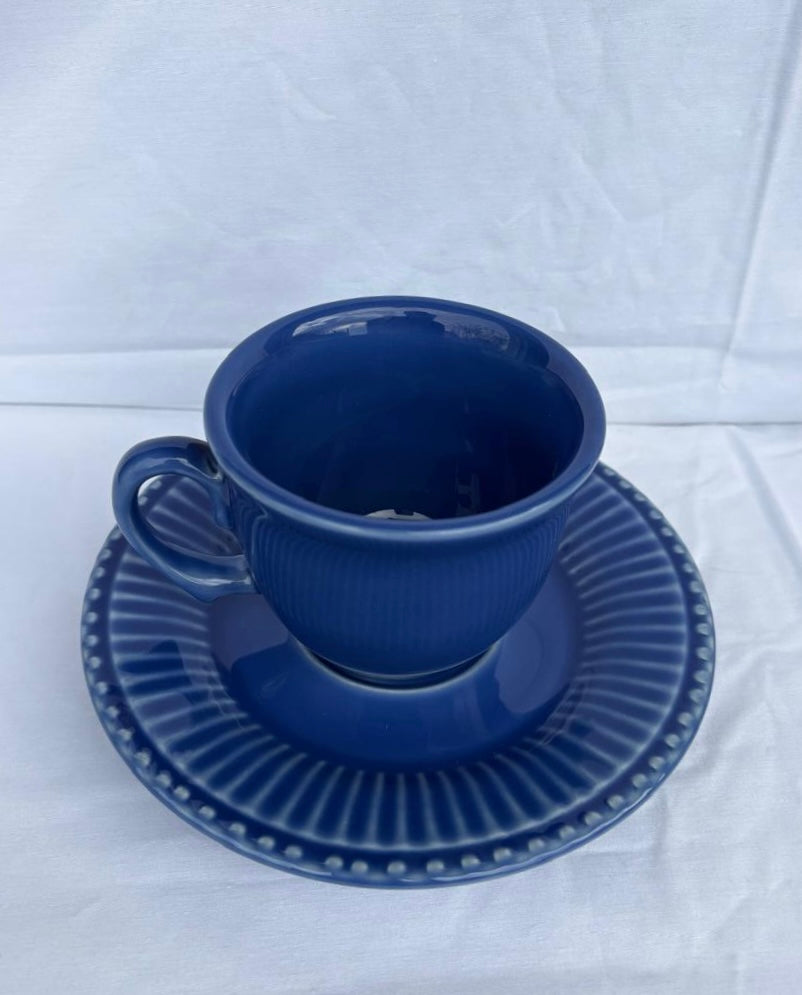 Jogo de Chá 6 Xícaras Azul 200ml